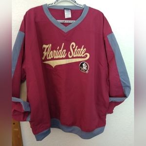 FSU seminoles Windshell V-neck lined pullover size XL/XG 46-48